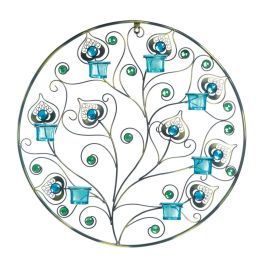 PEACOCK PLUMES CIRCULAR WALL SCONCE